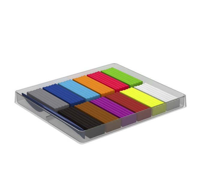 Пластилин 12 цветов/216 г, со стеком, NEON, ArtBerry® с Алоэ Вера 41767