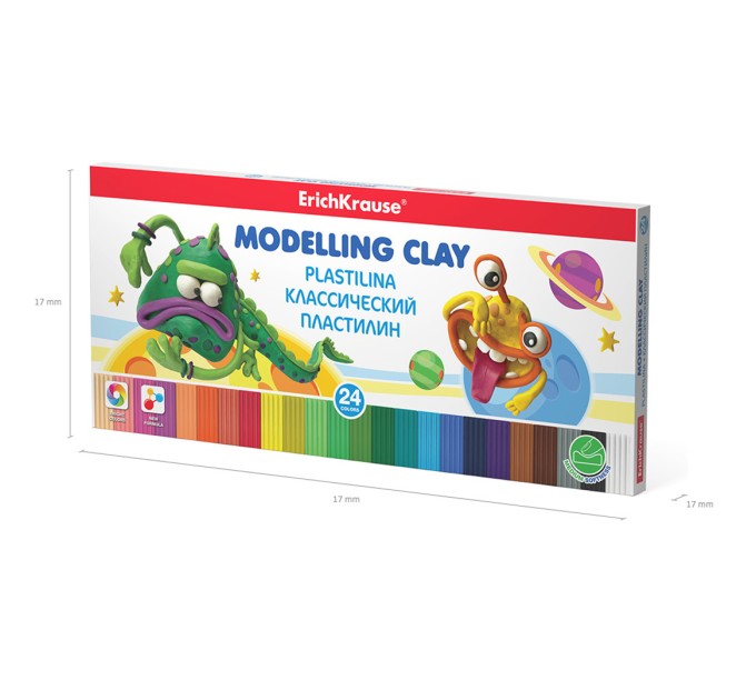 Пластилин 24 цвета/360 г, со стеком, «Monsters», ErichKrause® 53412