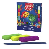 Пластилин 12 цветов/216 г, со стеком, NEON, ArtBerry® с Алоэ Вера 41767