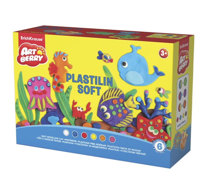 Пластилин 6 цветов/50 г, ArtBerry® «Play in Clay» 33306