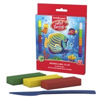 Пластилин 12 цветов/216г со стеком, ArtBerry® с Алоэ Вера, (картон с Европодвесом) 46159