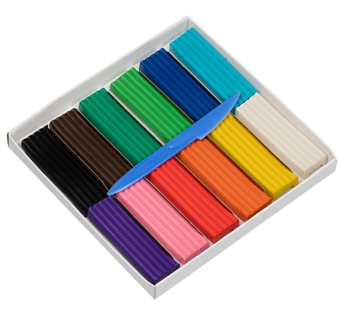 Пластилин 12 цветов/240 г., Лео «ШколаСад» LMC-0112