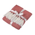 Плед акриловый Tassel с белой бахромой