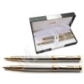 Набор ручек (перо+роллер) в футляре 218зол/сер/80#/2