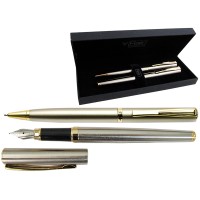 Набор ручек подарочный в футляре, GOLDEN EYE 1061сатин/зол Р11 Набор ручек подарочный в футляре, GOLDEN EYE 1061сатин/зол Р11