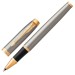 Ручка роллер, Im Core Brushed Metal GT, серебристый матовый лак, позолота, черная 1931663