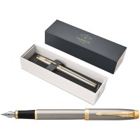 Ручка перьевая, IM Brushed Metal GT, синяя 1931649