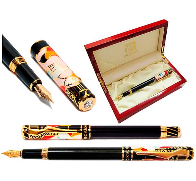 Ручка перьевая черная в футляре 80/10000#/1