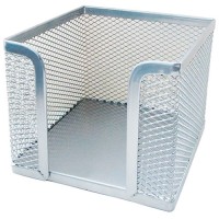 Подставка (бокс) для бумаг металлическая, серебро Z701А