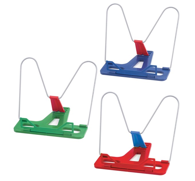 Подставка для книг, пластик/металл, ассорти, в пакете 236658