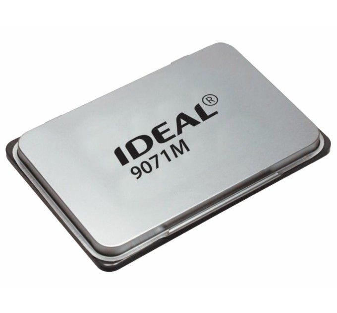 Подушка штемпельная 90х56, металлический корпус, черная 9071M