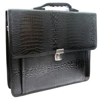 Портфель "Palermo" кожзам, кайман, черный, 3 отделения, метал. замок, с ремнем По_КЗ_674 Портфель "Palermo" кожзам, кайман, черный, 3 отделения, метал. замок, с ремнем По_КЗ_674