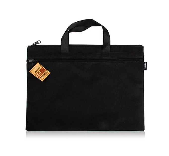 Папка деловая, ткань, черная 5840