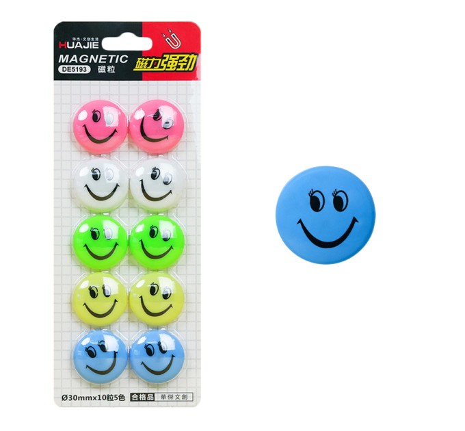 Магниты для доски 10 шт, «СМАЙЛ» DE5193