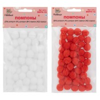 Помпоны Hobbius, 15 мм, 50 шт SKPH-15