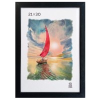 Рамка МДФ со стеклом 21х30, черная МДФ_108_21х30