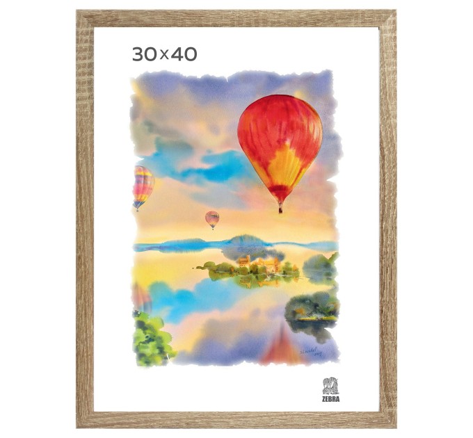 Рамка МДФ со стеклом 30х40, дуб МДФ_104_30х40