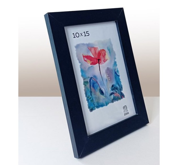 Рамка МДФ со стеклом 10х15, черная МДФ_108_10х15