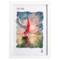 Рамка МДФ со стеклом 21х30, белая МДФ_100_21х30