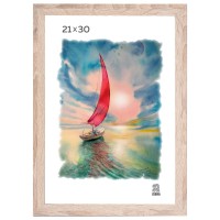 Рамка МДФ со стеклом 21х30, слоновая кость МДФ_102_21х30