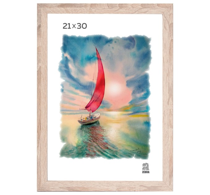 Рамка МДФ со стеклом 21х30, слоновая кость МДФ_102_21х30