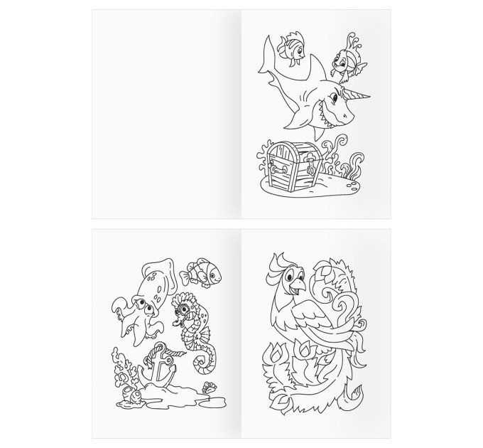 Раскраска A4, 8 л., «Удивительные существа» РА4_56214