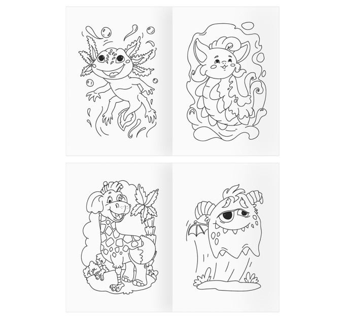 Раскраска A4, 8 л., «Удивительные существа» РА4_56214