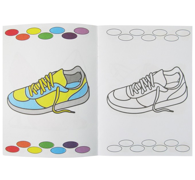 Раскраска (тетрадь для раскрашивания) A5, 6 л., «Обувь» 20с19