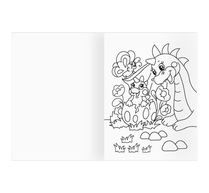 Раскраска A5, 8 л., «Драконьи истории» РА5_56186