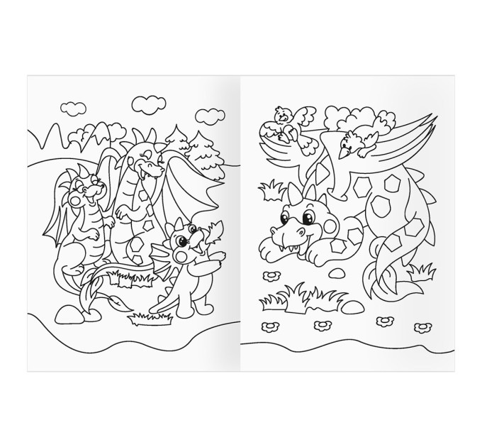 Раскраска A5, 8 л., «Драконьи истории» РА5_56186