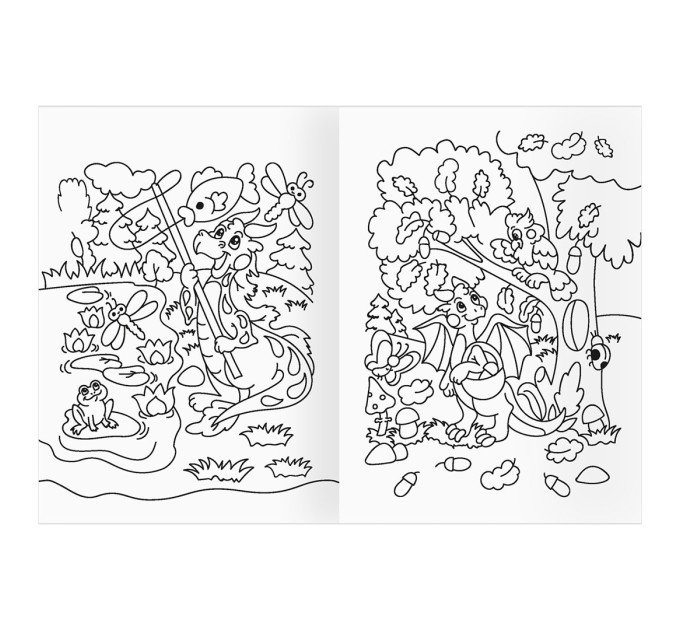 Раскраска A5, 8 л., «Драконьи истории» РА5_56186