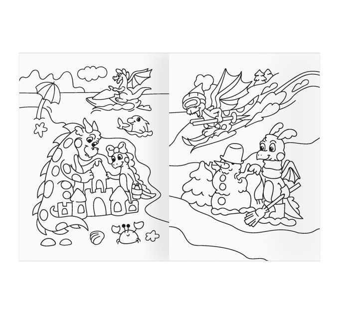 Раскраска A5, 8 л., «Драконьи истории» РА5_56186