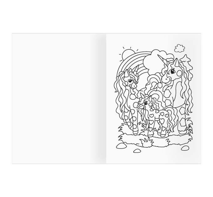 Раскраска A5, 8 л., «Однорожки» РА5_56196