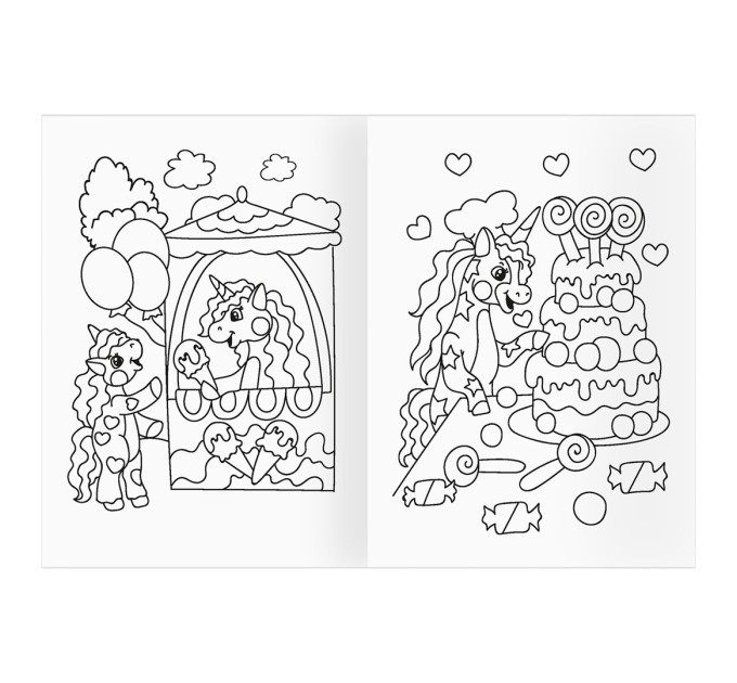 Раскраска A5, 8 л., «Однорожки» РА5_56196