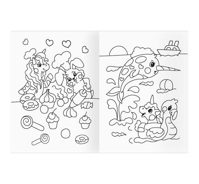 Раскраска A5, 8 л., «Однорожки» РА5_56196