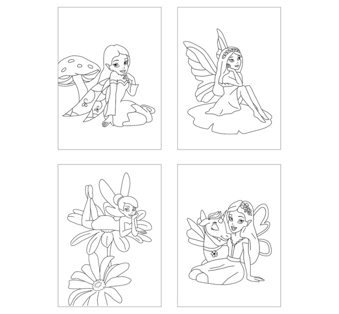 Раскраска А4, 4 л., «Феи» РА4_48091