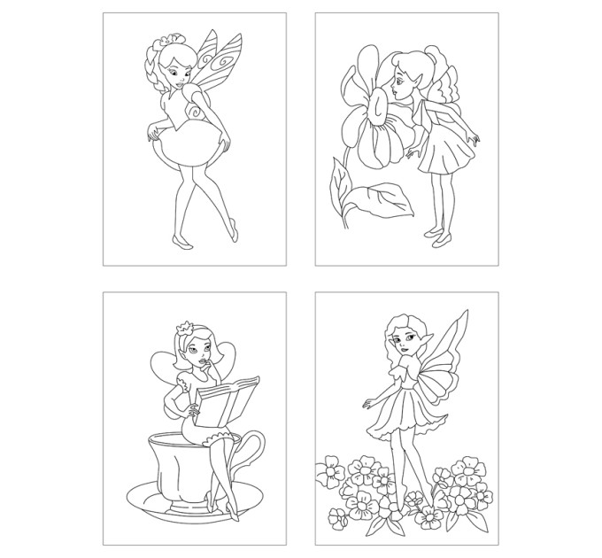 Раскраска А4, 4 л., «Феи» РА4_48091