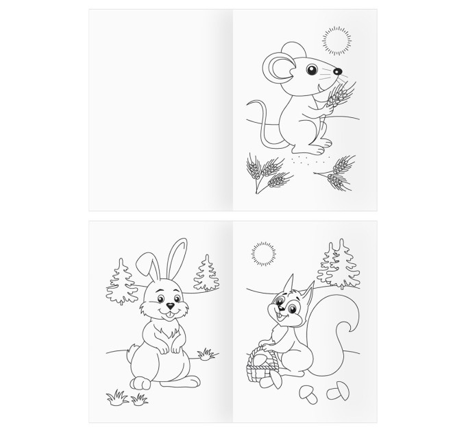 Раскраска A4, 8 л., «Дикие животные» РА4_56200