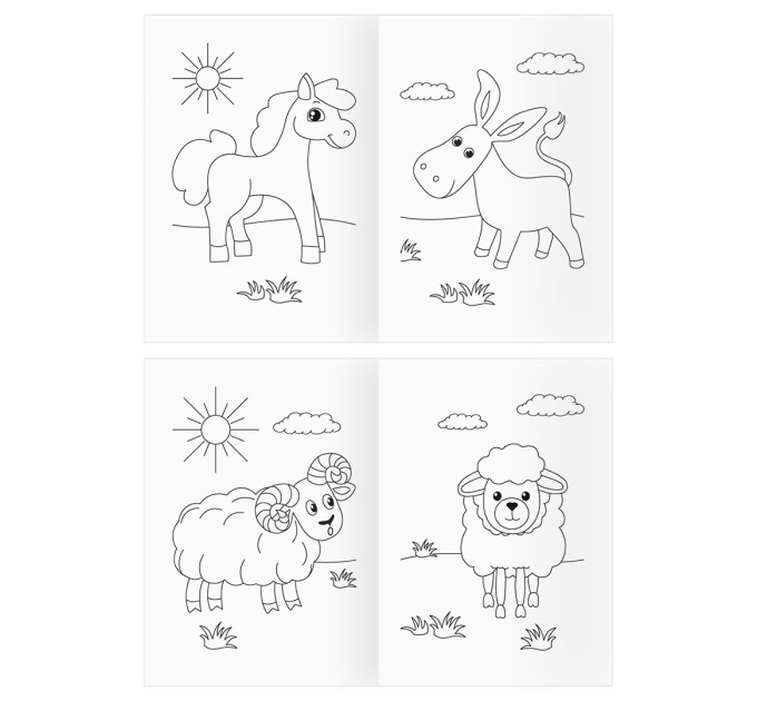 Раскраска A4, 8 л., «Домашние животные» РА4_56202