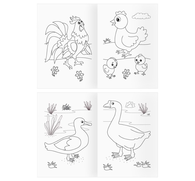 Раскраска A4, 8 л., «Домашние животные» РА4_56202