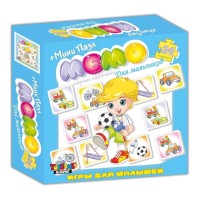 Игра настольно-печатная Мемо + мини Пазл 24 элемента, «Для мальчиков» 00793