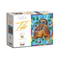 Пазл витражный «Совы», 180 элементов 1735 Пазл витражный «Совы», 180 элементов 1735