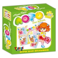 Игра настольно-печатная Лото + мини Пазл 24 элемента, «Для девочек» 00878