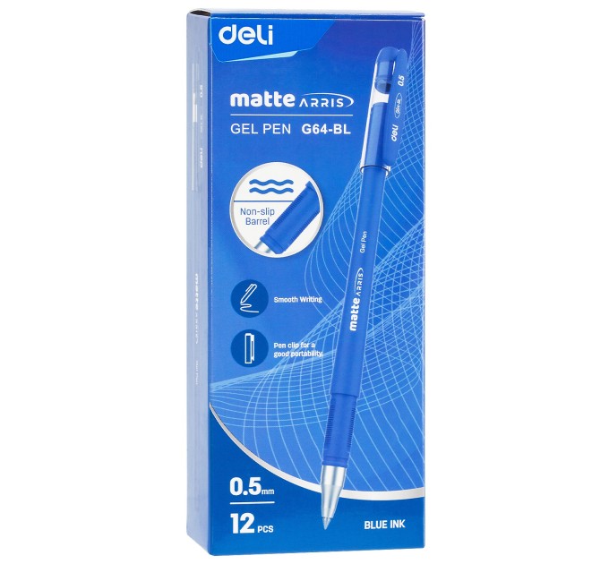 Ручка гелевая, синий стержень, «MATTE ARRIS» G64-ВL