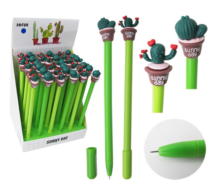 Ручка гелевая SoFun, «Кактус» ZF1710