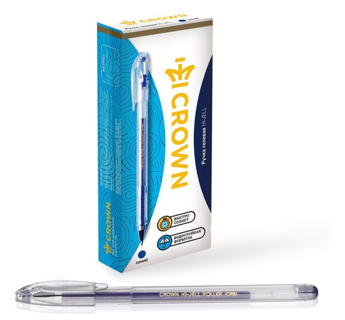 Ручка гелевая синяя, 0.5 мм HJR-500B