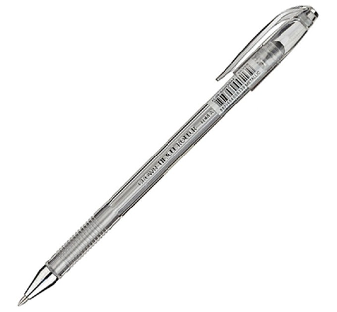 Ручка гелевая, металлик серебро, Crown 500GSM-HJR