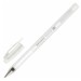 Ручка гелевая, пастель белая, корпус прозрачный 143417