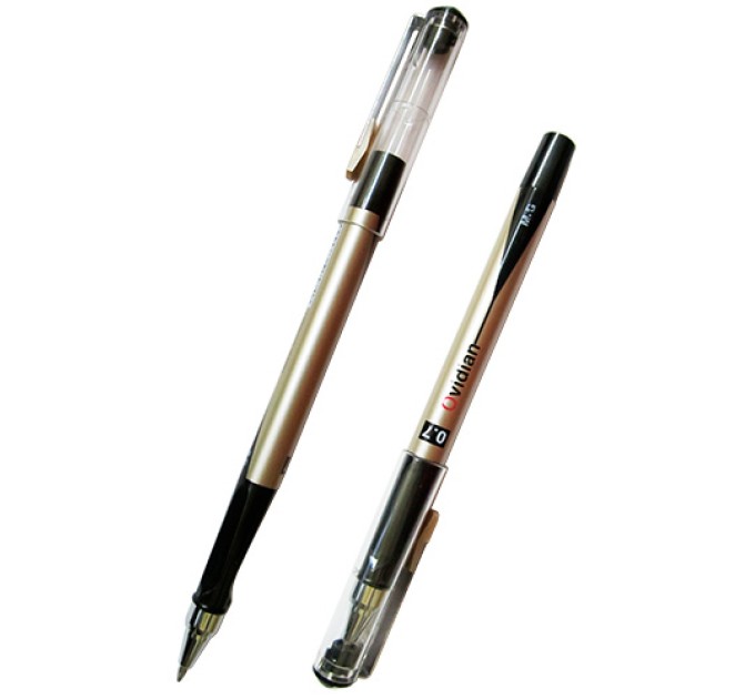 Ручка гелевая, черный стержень, 0.7 мм, OVIDIAN 11571AGP