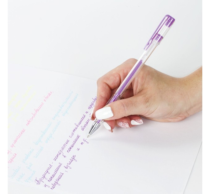 Набор ручек гелевых, 6 цветов, Пастель 142797